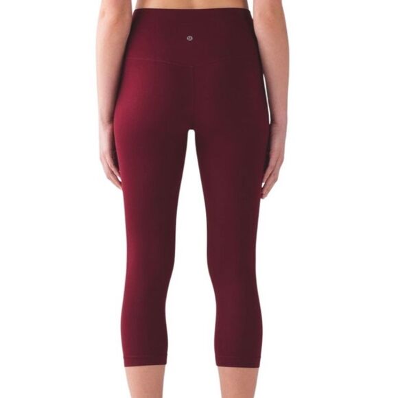 lululemon athletica Pants - .Lululemon Align Crop 19" Deep Rouge